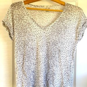 Joie Snow Leopard Print Tee